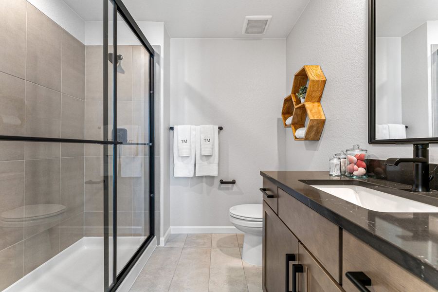 Representative furnished interior of a home built from the Fairmount | A Multi-Gen Home by Taylor Morrison in Macanta City Collection, Castle Rock (Image 45).