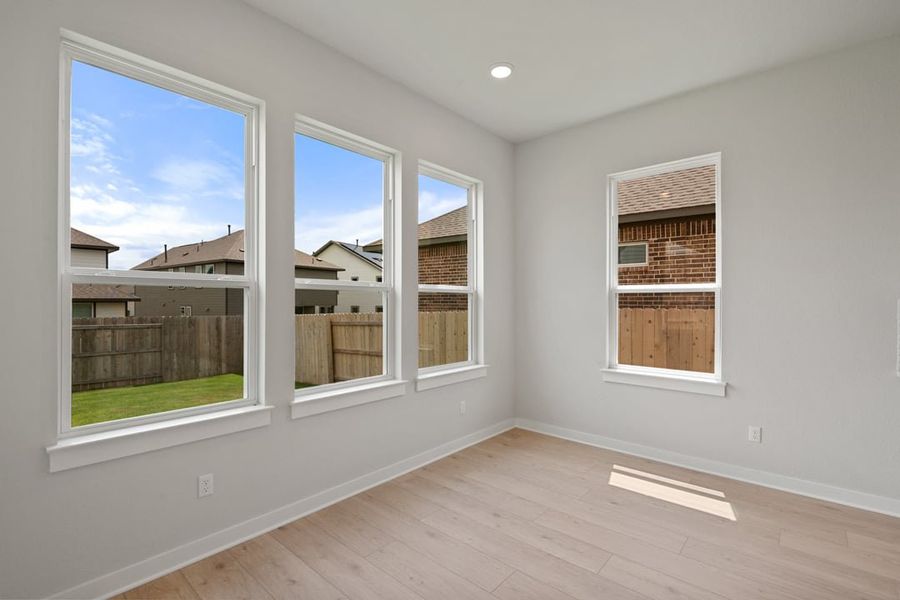 Spacious, unfurnished interior of a new home in Arbor Collection at Lariat, Liberty Hill (Image 28). Spacious, unfurnished interior of a new home in Arbor Collection at Lariat, Liberty Hill (Image 28).