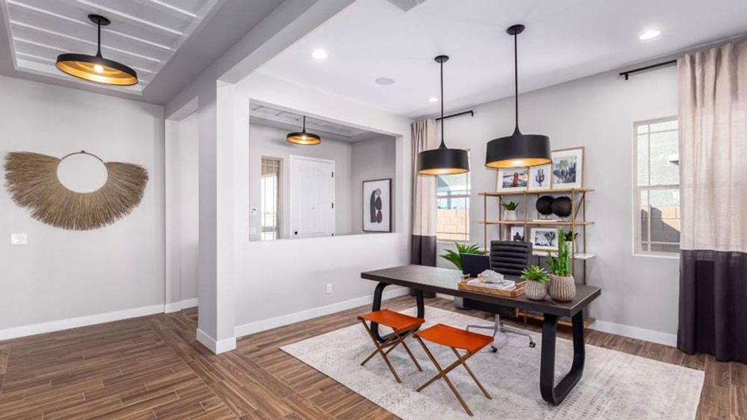 Representative furnished interior of a home built from the Windsor by Taylor Morrison in Legado Landmark Collection, Queen Creek (Image 50).