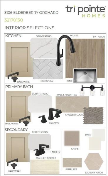 Sample of building materials used in homes in Harvest Green, Richmond (Image 3).