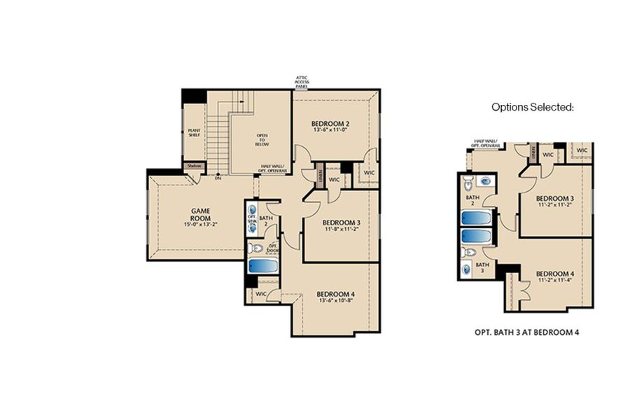 2D floor plan layout of this home in Elevon, Lavon, TX (Image 3).