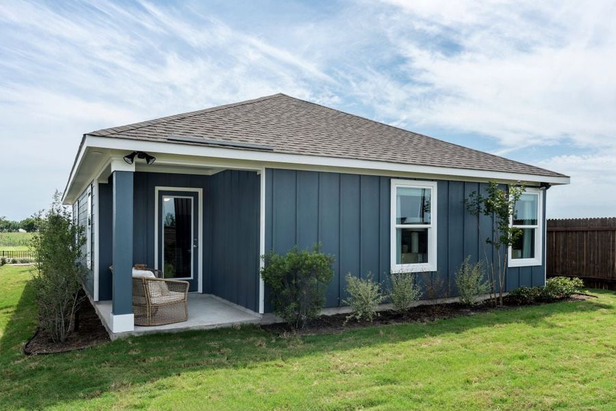 Representative exterior details of a home built from the 1361 Modeled by KB Home in Sunset Oaks, Maxwell (Image 3).