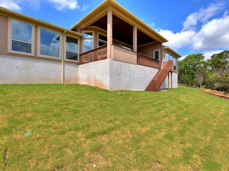 Representative exterior details of a home built from the San Simeon II by Giddens Homes in Clearwater Ranch, Liberty Hill (Image 44).