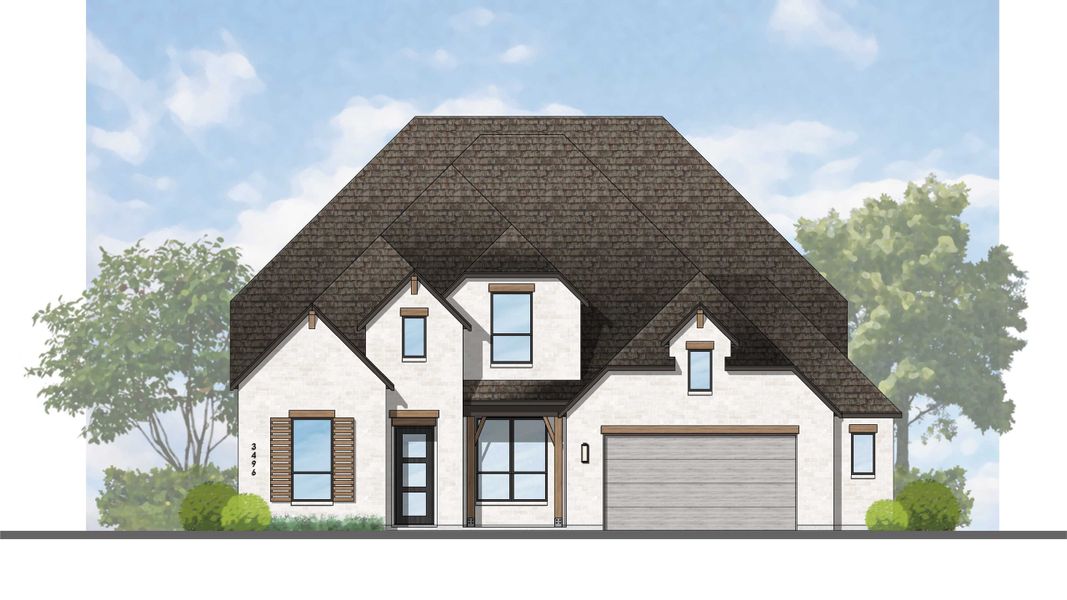 Representative rendering of the exterior for the Stanley Plan by Highland Homes (Image 34). Representative rendering of the exterior for the Stanley Plan by Highland Homes (Image 34).