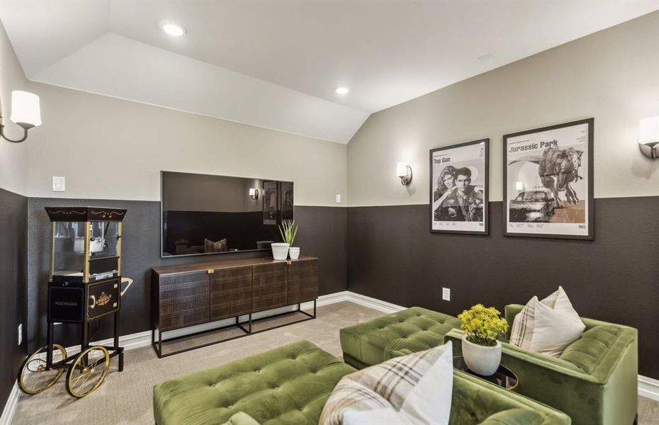 *Model Representation - Optional media room on second level