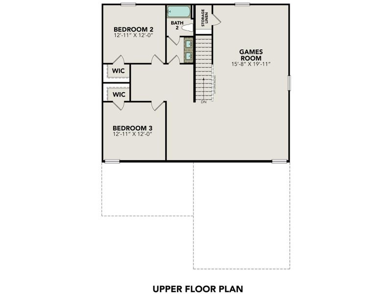 2D floor plan layout for the The Douglas B by Davidson Homes LLC in Hickory Ridge, Elmendorf, TX (Image 4). 2D floor plan layout for the The Douglas B by Davidson Homes LLC in Hickory Ridge, Elmendorf, TX (Image 4).