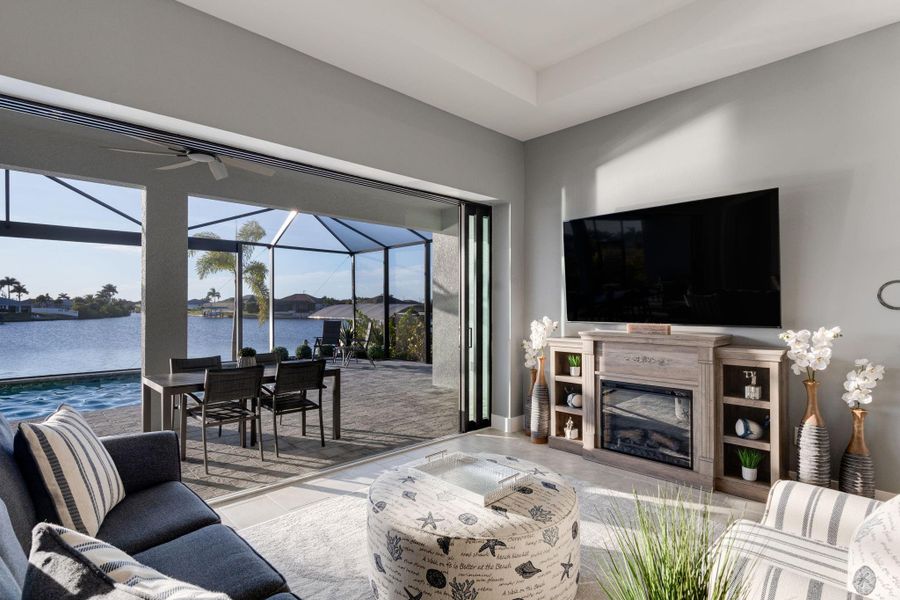 Furnished interior view inside a new home in , Cape Coral (Image 27). Furnished interior view inside a new home in , Cape Coral (Image 27).