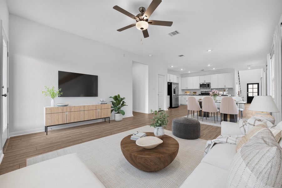 Furnished interior view inside a new home in Sunfield, Buda (Image 5).