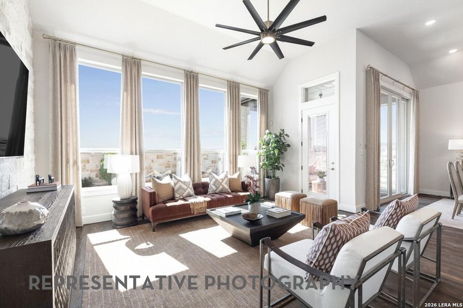 Furnished interior view inside a new home in Esperanza, Boerne (Image 9). Furnished interior view inside a new home in Esperanza, Boerne (Image 9).