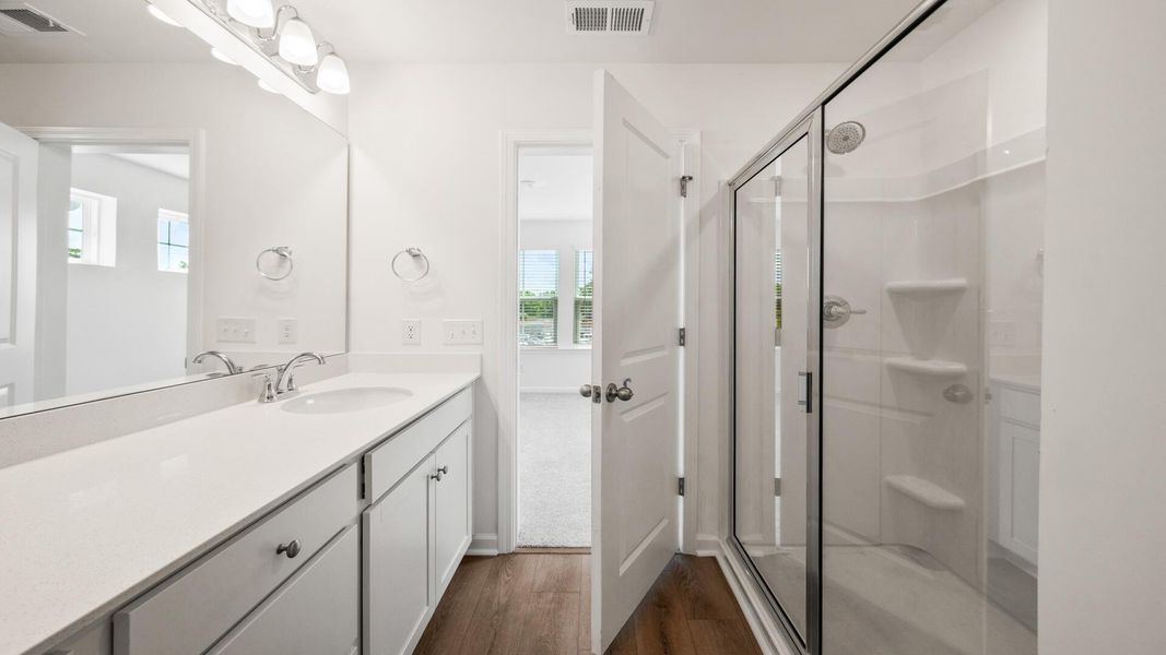 Furnished interior view inside a new home in Clear Springs Townhomes, North Charleston (Image 4). Furnished interior view inside a new home in Clear Springs Townhomes, North Charleston (Image 4).