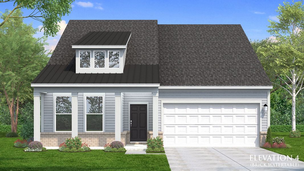 Representative exterior photo of a completed home built from the Chelsea by DRB Homes in Mason Glenn, Franklinton, NC (Image 13).