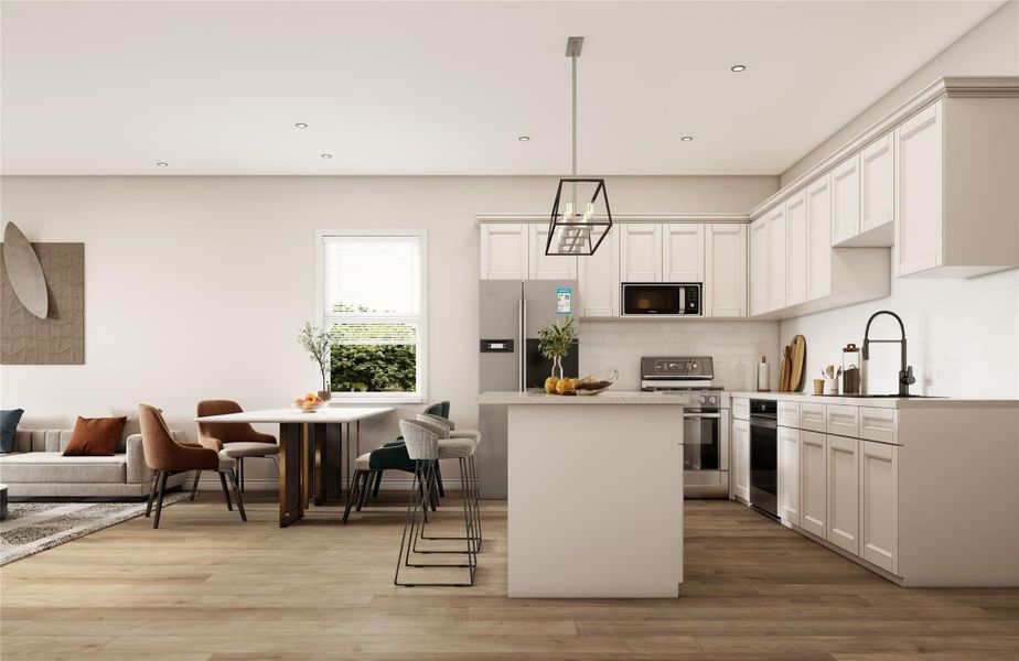 Another view of the kitchen. Example photo, virtually staged Another view of the kitchen. Example photo, virtually staged