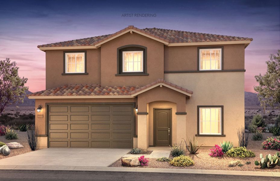 Representative exterior photo of a completed home built from the Daisy by Centex in Copper Falls, Buckeye, AZ (Image 22).
