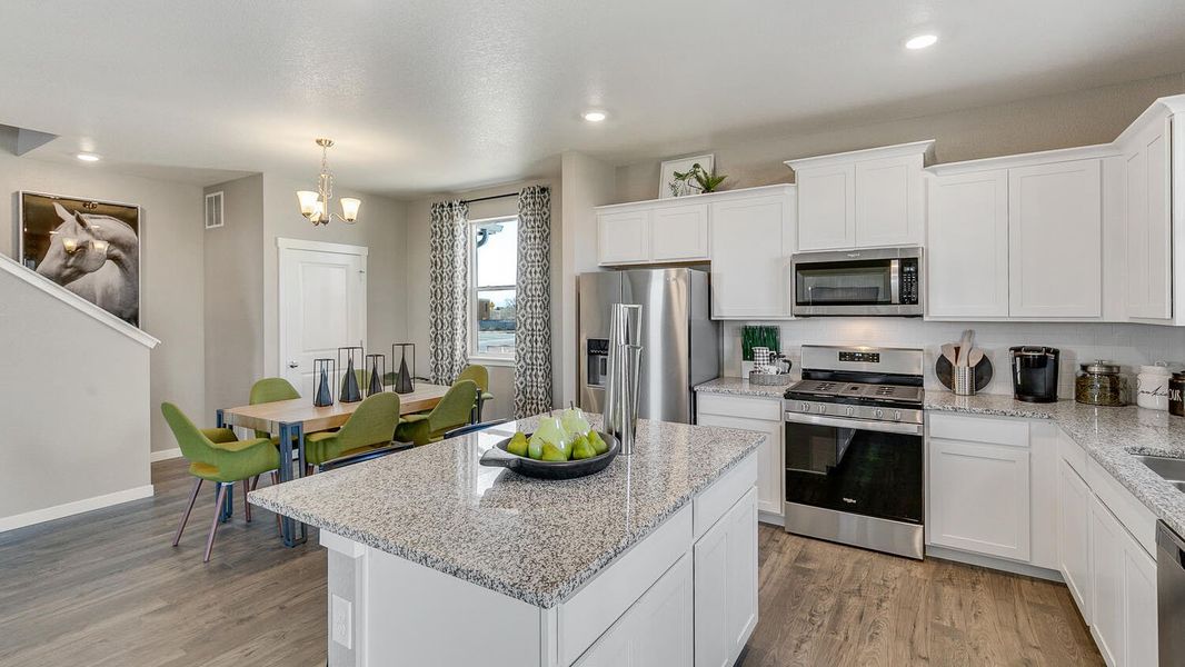 Furnished interior view inside a new home in The Ridge at Lorson Ranch, Colorado Springs (Image 8).