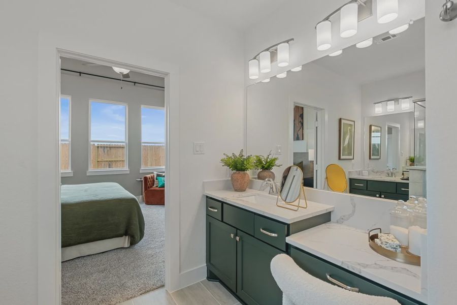 Representative furnished interior of a home built from the Durham by Chesmar Homes in Jordan Ranch 40's, Fulshear (Image 17).