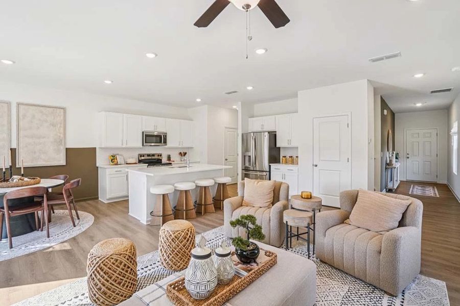 Sample Photo: Family Room & Kitchen