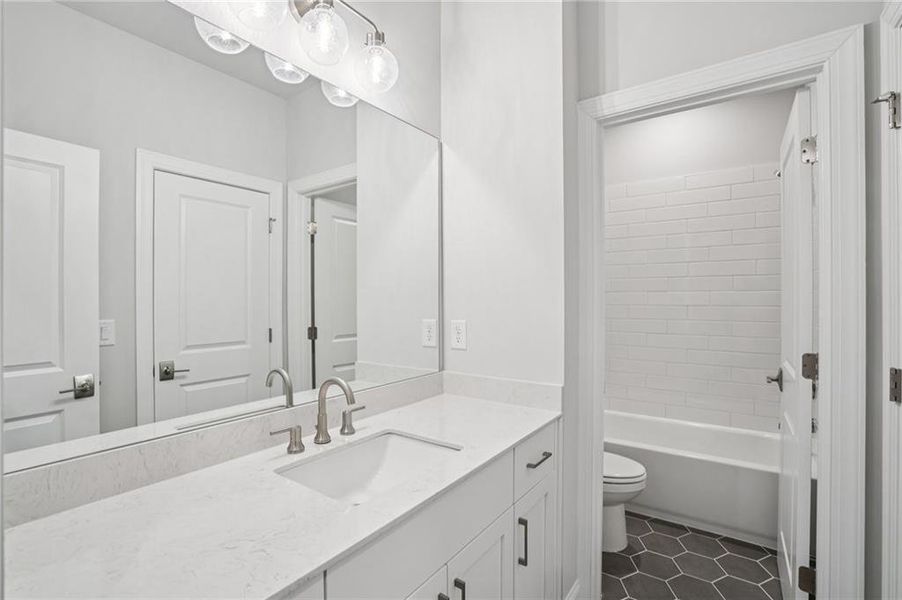 Furnished interior view inside a new home in Ward's Crossing Townhomes, Johns Creek (Image 10).