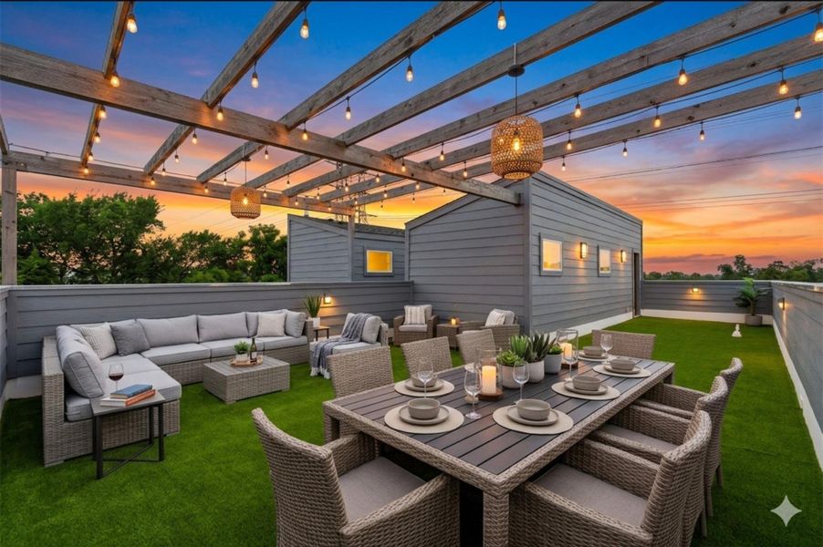 Virtually Staged Rooftop Terrace