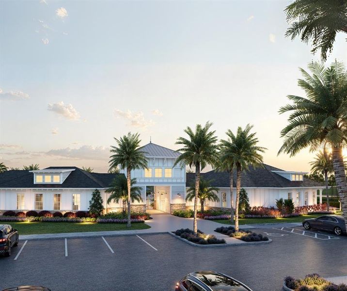 Front exterior of a new home in Gracewater at Sarasota, Sarasota, FL, highlighting curb appeal (Image 8).