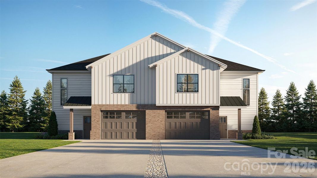 Front exterior of a new home in , Asheville, NC, highlighting curb appeal (Image 1). Front exterior of a new home in , Asheville, NC, highlighting curb appeal (Image 1).