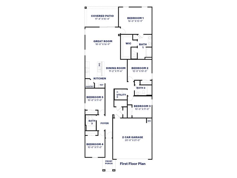 2D floor plan layout of this home in Zanjero Pass, Waddell, AZ (Image 4).