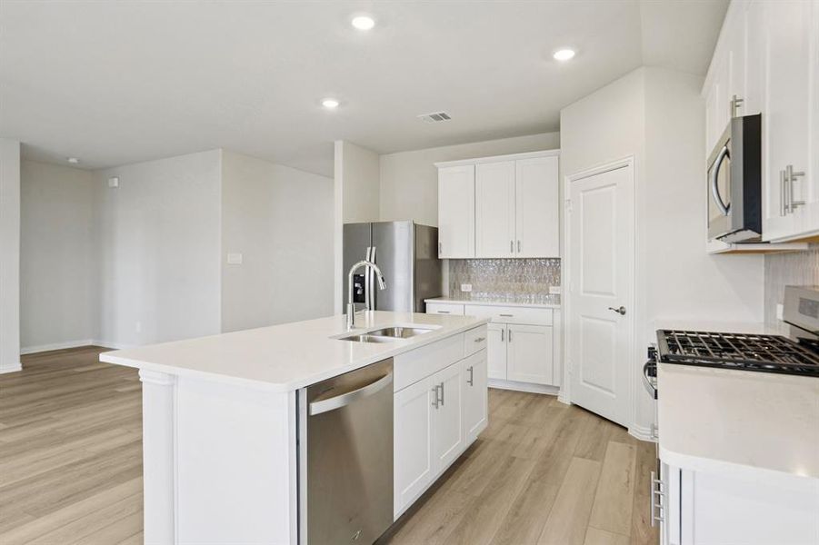 Furnished interior view inside a new home in Parks at Foster Crossing - Premier Series, Anna (Image 9). Furnished interior view inside a new home in Parks at Foster Crossing - Premier Series, Anna (Image 9).