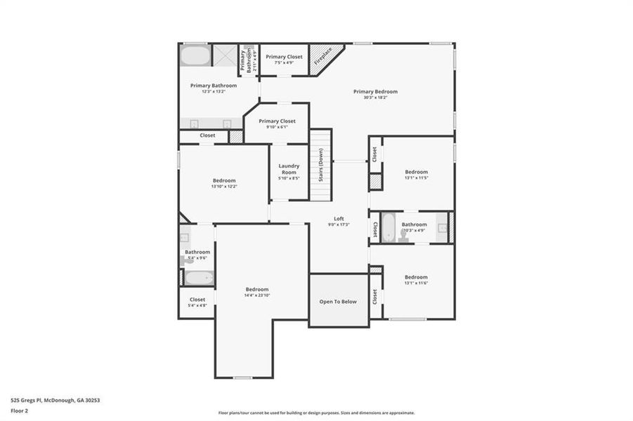 2D floor plan layout of this home in , McDonough, GA (Image 6).