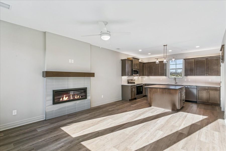 Furnished interior view inside a new home in The Courtyards at Jacobs Farm, Wichita (Image 6).