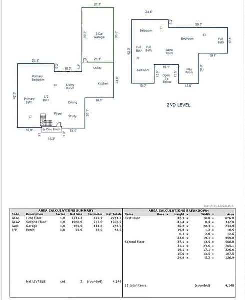 2D floor plan layout of this home in , Red Oak, TX (Image 5).