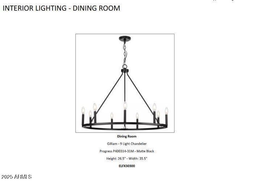 Lighting - Dining Room