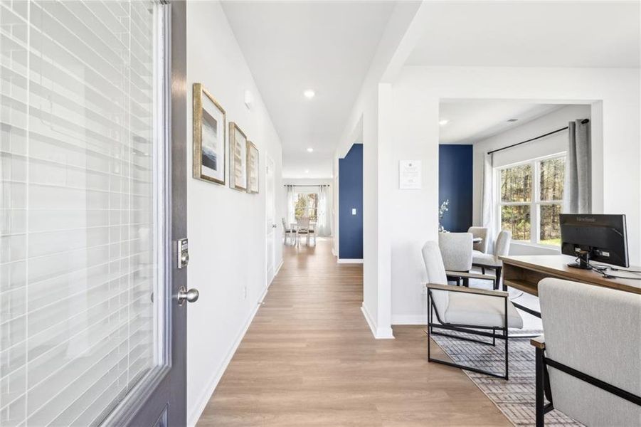 Furnished interior view inside a new home in The Hills at Cedar Creek, Winder (Image 14).