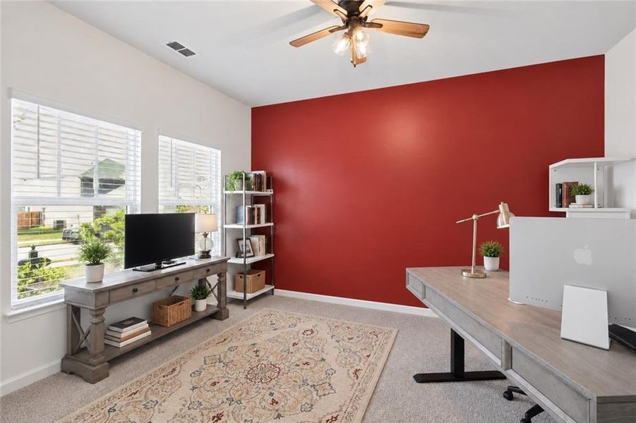 Furnished interior view inside a new home in Creekside at Oxford Park, Fairburn (Image 9).