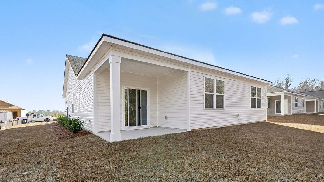 Exterior details and patio area of a home in Pinewood Estates, Conway (Image 3). Exterior details and patio area of a home in Pinewood Estates, Conway (Image 3).