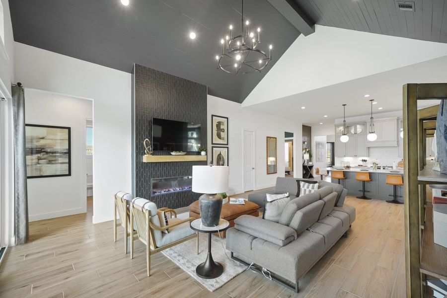 Furnished interior view inside a new home in Elyson, Katy (Image 10).