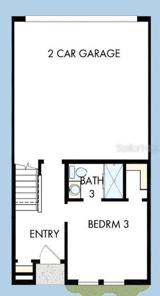 2D floor plan layout of this home in Towns at Union, St. Petersburg, FL (Image 3).
