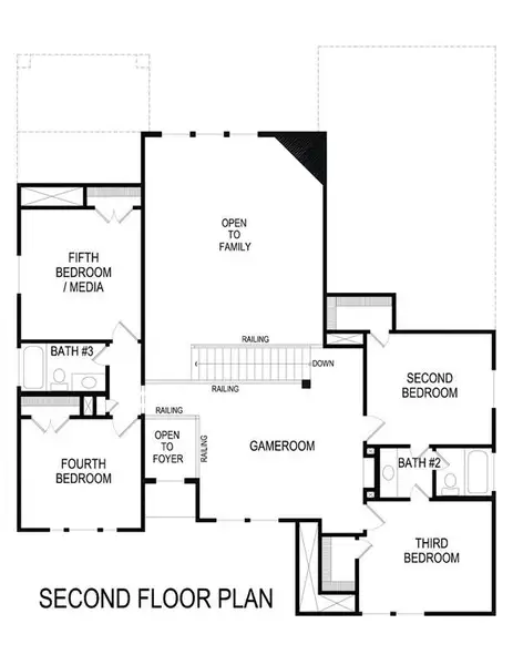 2D floor plan layout of this home in Birdsong, Mansfield, TX (Image 4).