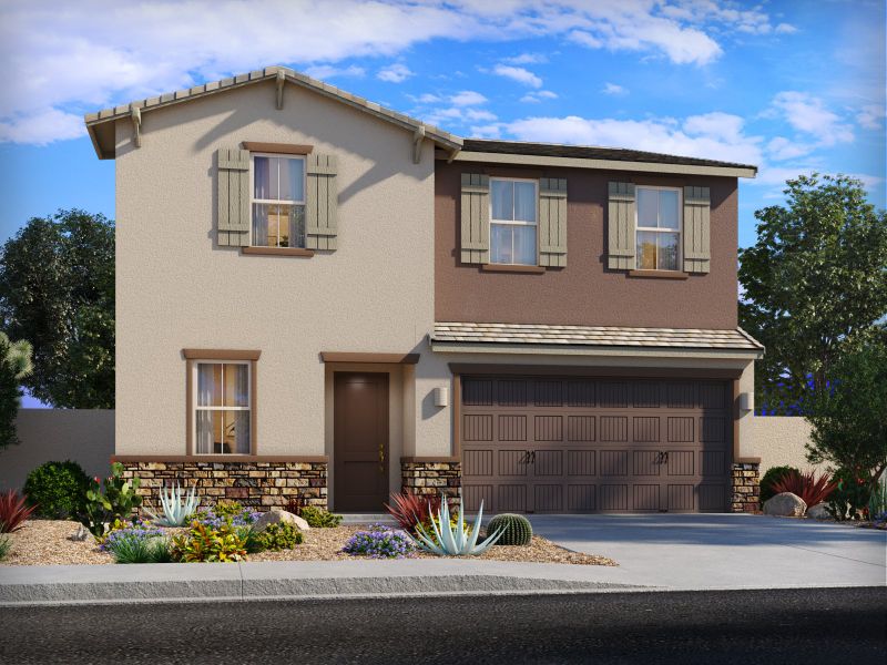 Representative exterior photo of a completed home built from the Sapphire by Meritage Homes in Alamar at Rocking K, Vail, AZ (Image 13).