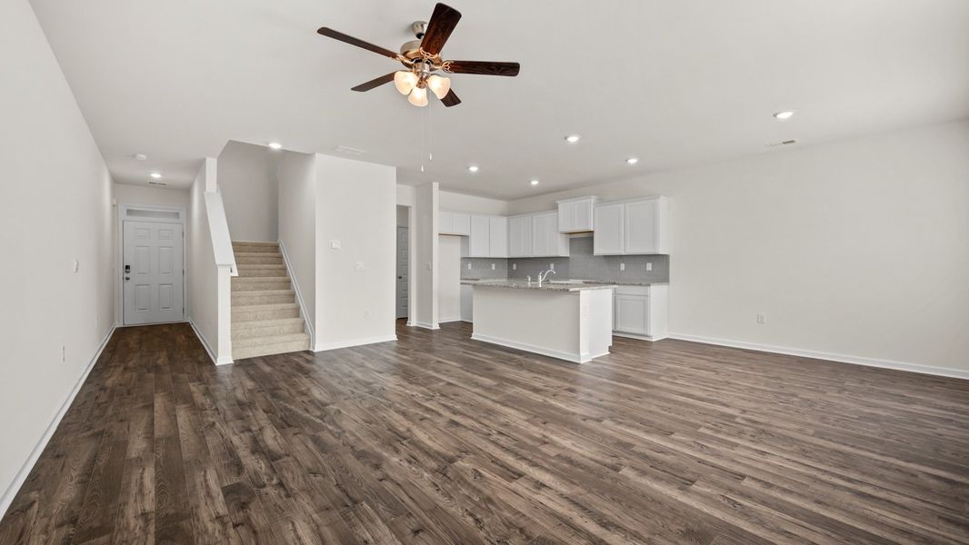 Representative unfurnished interior of a home built from the Salisbury by D.R. Horton in Inverness at Sugarloaf, Lawrenceville (Image 14).