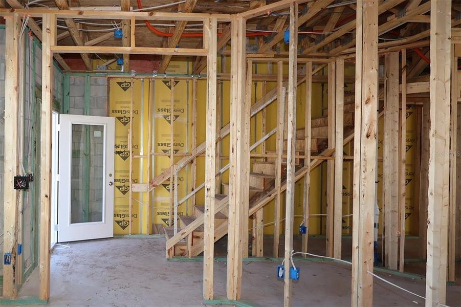 In-progress construction of a new home in Center Lake on the Park, St. Cloud, FL (Image 10). In-progress construction of a new home in Center Lake on the Park, St. Cloud, FL (Image 10).