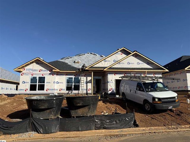 In-progress construction of a new home in Hidden Lake Estates, Greenville, SC (Image 24).