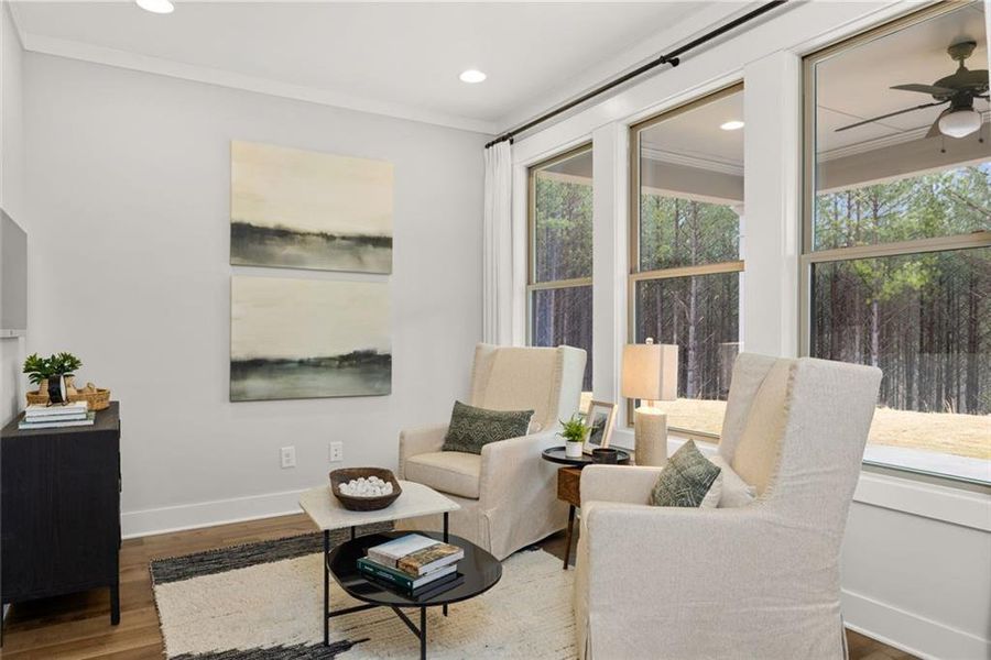 Furnished interior view inside a new home in Soleil Belmont Park, Canton (Image 49).