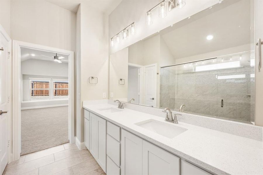 Furnished interior view inside a new home in Georgetown at Kings Fort, Kaufman (Image 16).