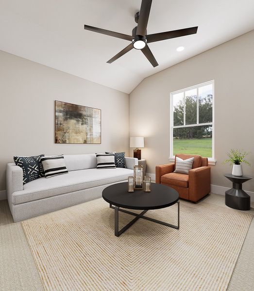 Representative furnished interior of a home built from the Walker by Tri Pointe Homes in Painted Tree, McKinney (Image 8).