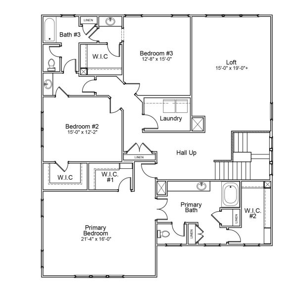 2D floor plan layout for the Webster II - Vanguard Collection by Mungo Homes in Sweetbrier, Durham, NC (Image 4).