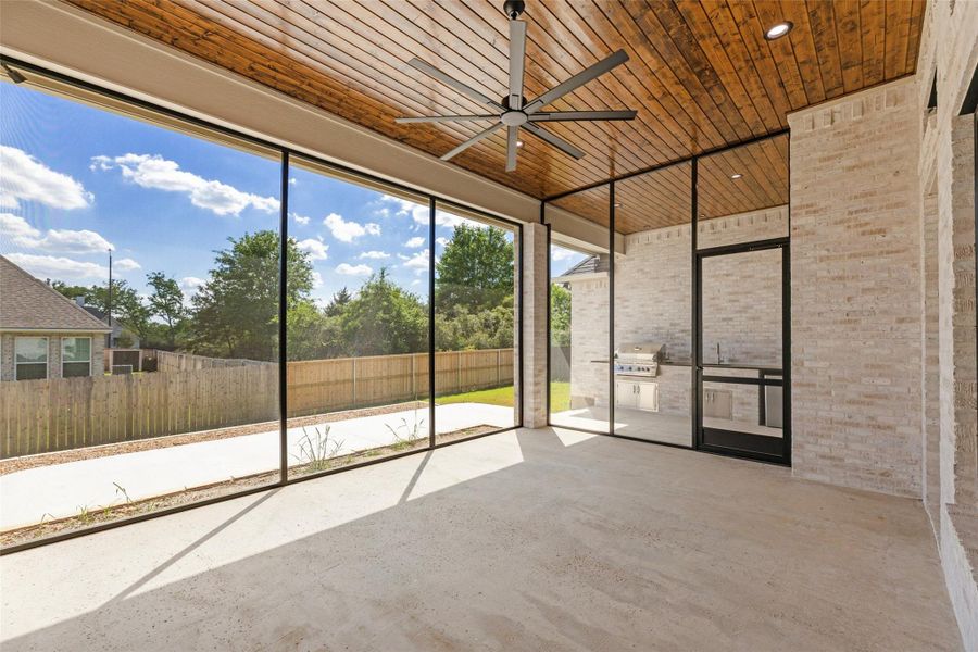Exterior details and patio area of a home in , College Station (Image 2). Exterior details and patio area of a home in , College Station (Image 2).