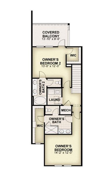 2D floor plan layout for the Newton by Rockwell Homes in Harvest at Ovation - Townhomes, Winter Garden, FL (Image 6). 2D floor plan layout for the Newton by Rockwell Homes in Harvest at Ovation - Townhomes, Winter Garden, FL (Image 6).