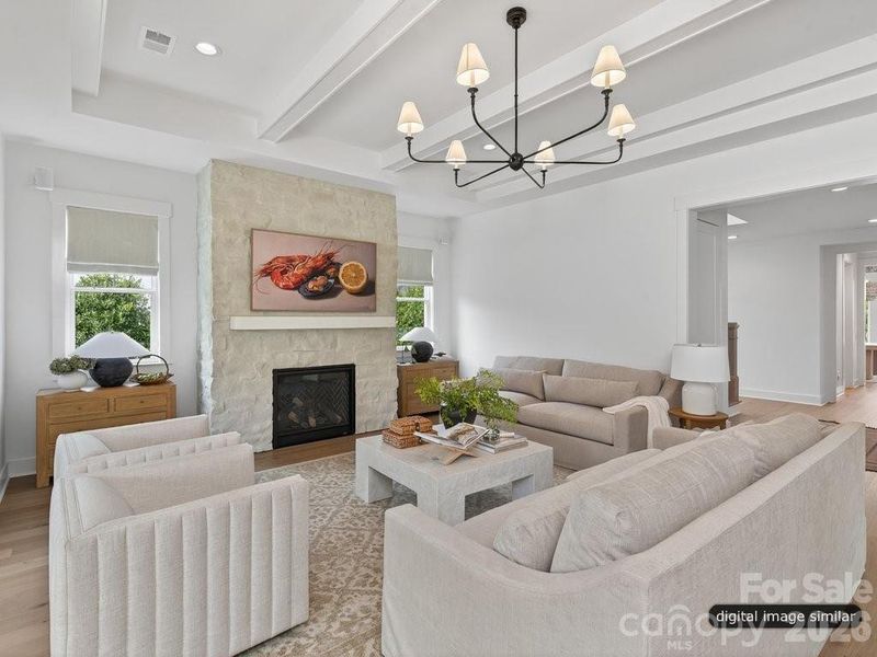 Furnished interior view inside a new home in , Charlotte (Image 8).