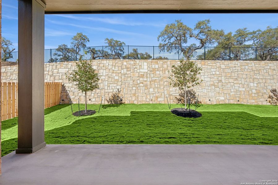 Exterior details and patio area of a home in Windsong - Legacy Series, Boerne (Image 3).