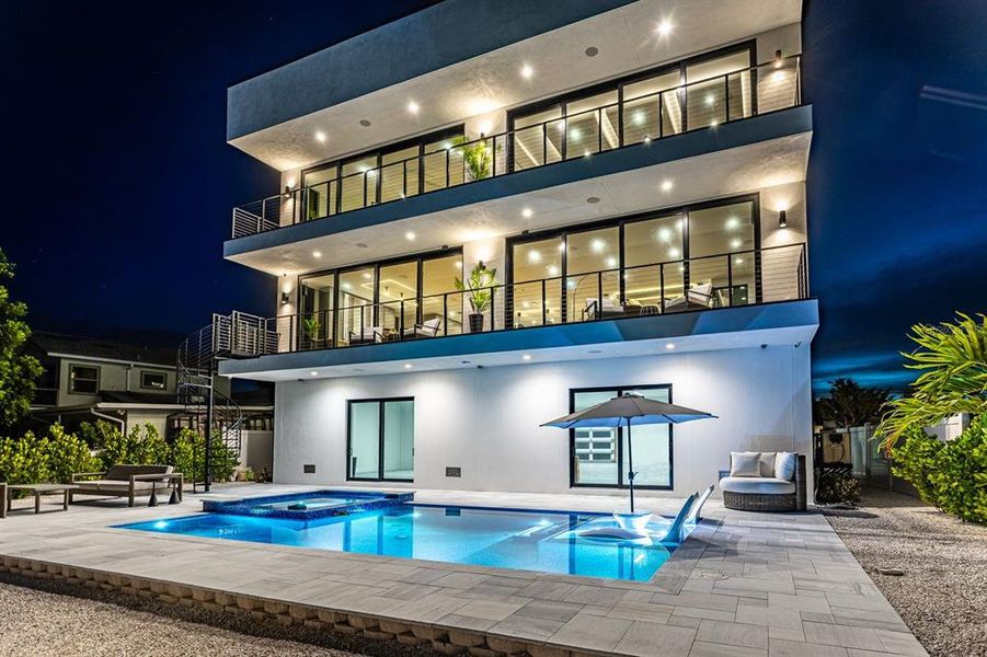 Front exterior of a new home in , Madeira Beach, FL, highlighting curb appeal (Image 25). Front exterior of a new home in , Madeira Beach, FL, highlighting curb appeal (Image 25).