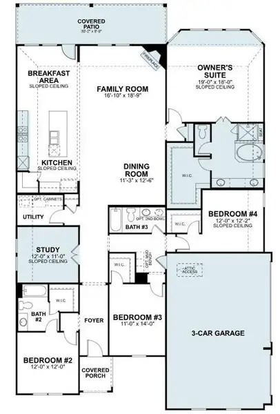 2D floor plan layout of this home in Berryknoll, Montgomery, TX (Image 4).